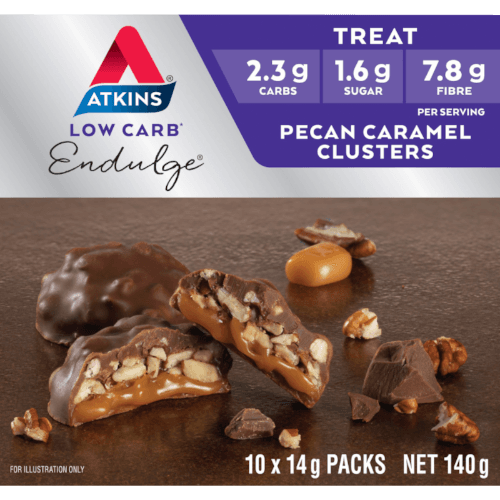 Atkins Indulge Pecan Caramel Clusters Low Carb