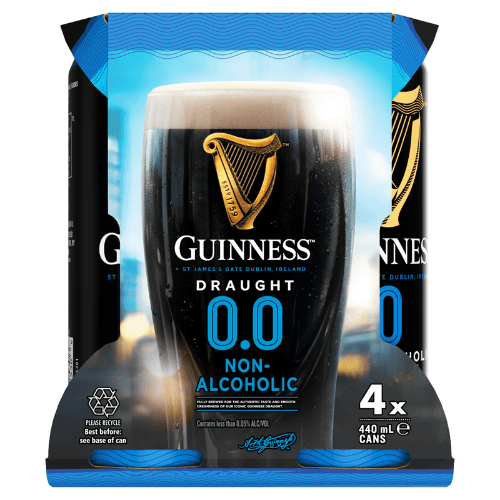 Guinness Draught Non-Alcoholic Beer Cans