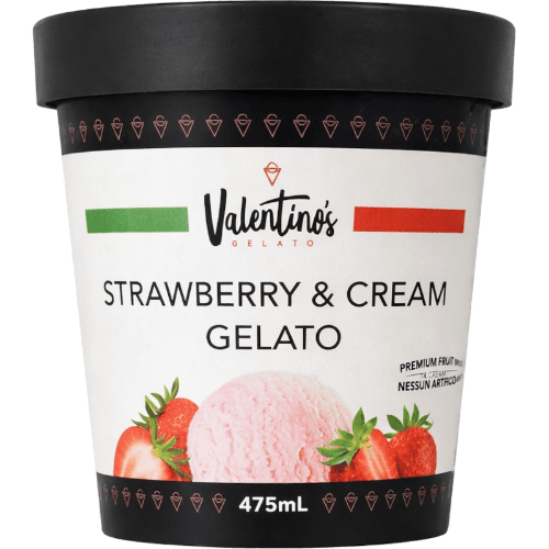 Valentino's Strawberry & Cream Gelato