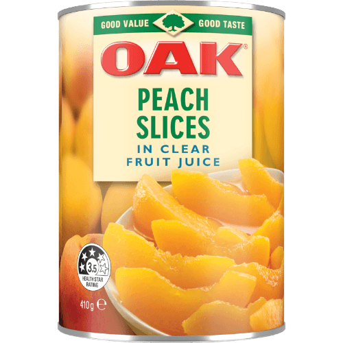 Oak Peaches Sliced In Clear Fruit Juice Canned Fruit