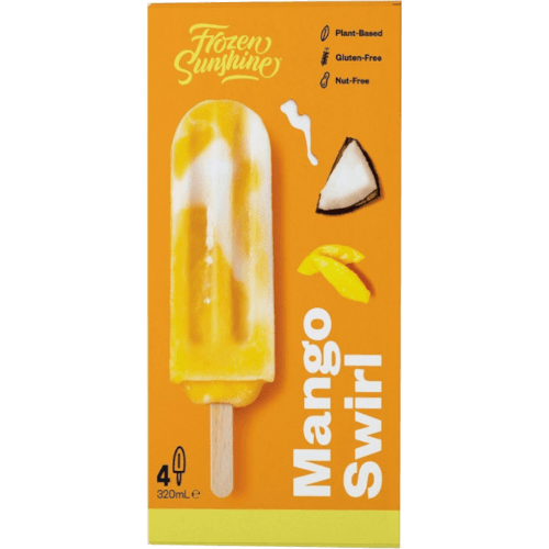 Frozen Sunshine Mango Swirl Ice Block