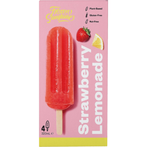 Frozen Sunshine Strawberry Lemonade Ice Block