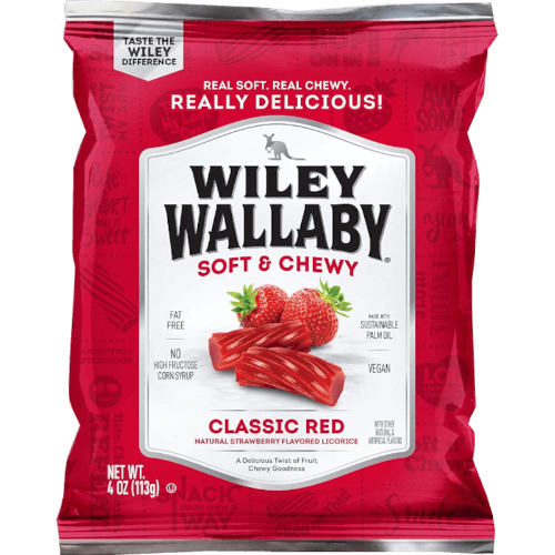 Wiley Wallaby Classic Red Natural Strawberry Flavoured Licorice