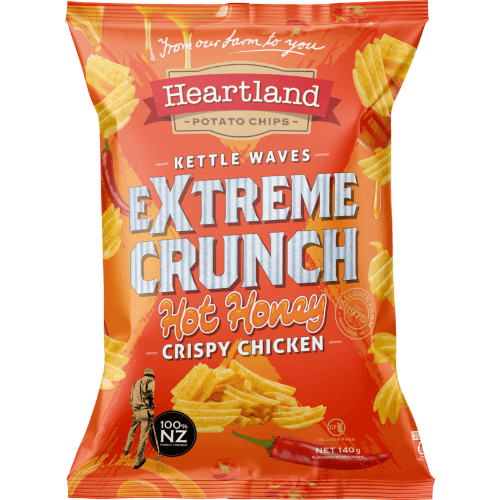 Heartland ZM Bree & Clint's Flavour Lab Hot Honey Crispy Chicken Potato Chips