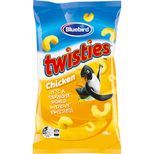 Bluebird Twisties Chicken Corn Snacks