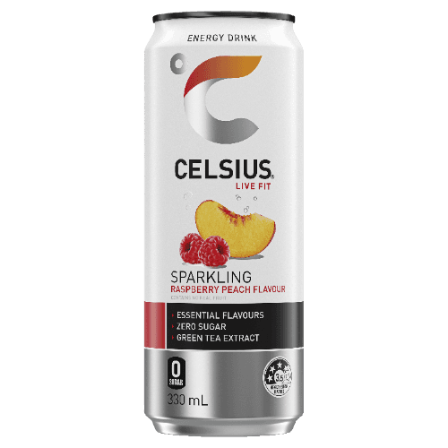 Celsius Sparkling Raspberry Peach Energy Drink