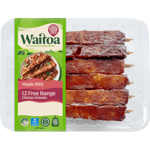 Waitoa Maple BBQ Chicken Kebabs