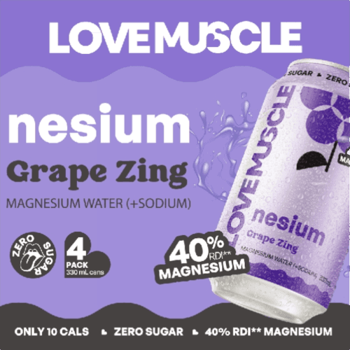 Love Muscle Magnesium Water Grape Zing Beverage