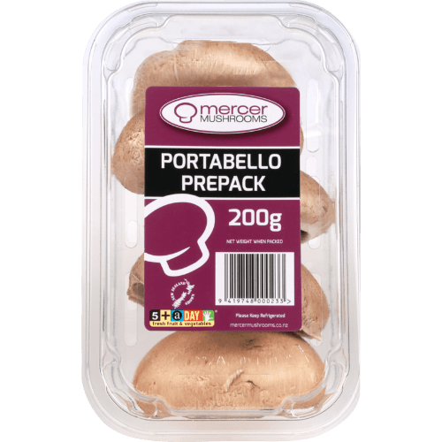 Mercer Mushrooms Portabello Prepack Mushrooms