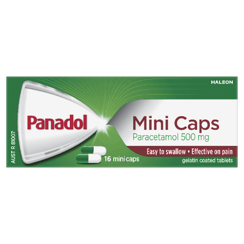 Panadol Paracetamol 500mg Mini Capsules