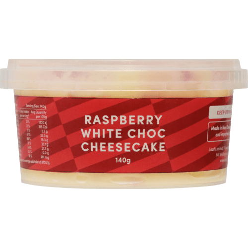 Loaf Raspberry White Choc Cheesecake