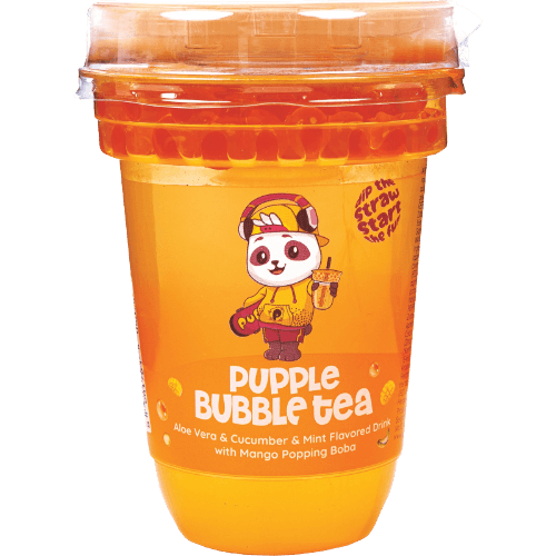 Bobajoy Pupple Aloe Vera, Cucumber & Mint Flavored Drink & Mango Flavor Bubble Tea