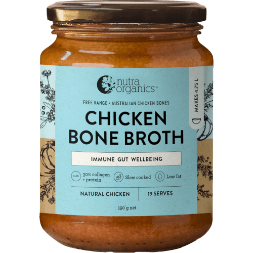 Nutra Organics Natural Chicken Bone Broth Concentrate for Immune Gut Wellbeing