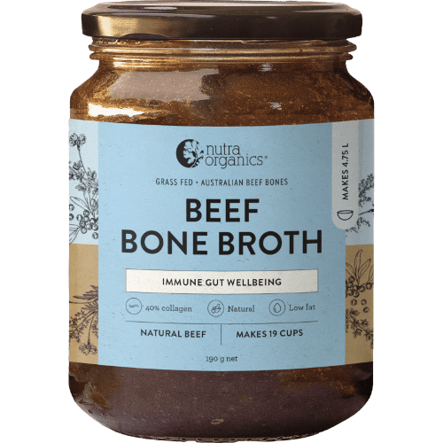 Nutra Organics Natural Beef Bone Broth Concentrate for Immune Gut Wellbeing