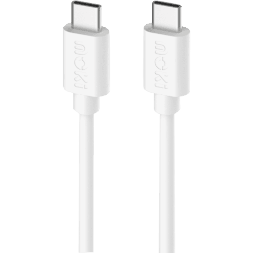 Moki USB-C to USB-C Syncharge Cable 1m Classic White