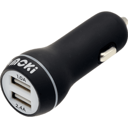 Moki Dual USB Car Charger Black