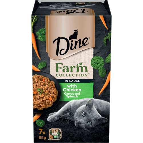 Dine Farm Collection In Sauce With Chicken Carrot & Spinach Wet Cat Food