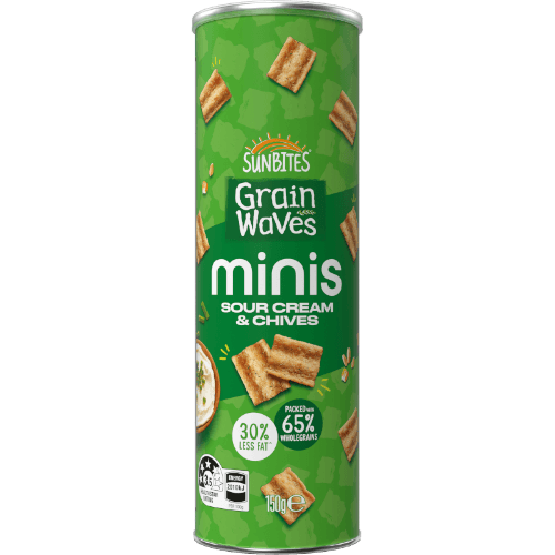 Sunbites Grain Waves Minis Sour Cream & Chives Wholegrain Chips