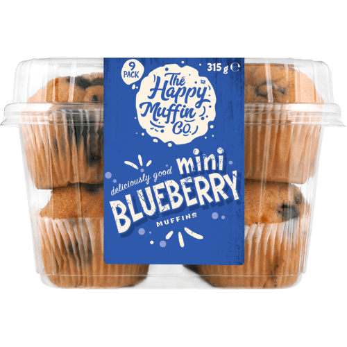 The Happy Muffin Co Mini Blueberry Muffins