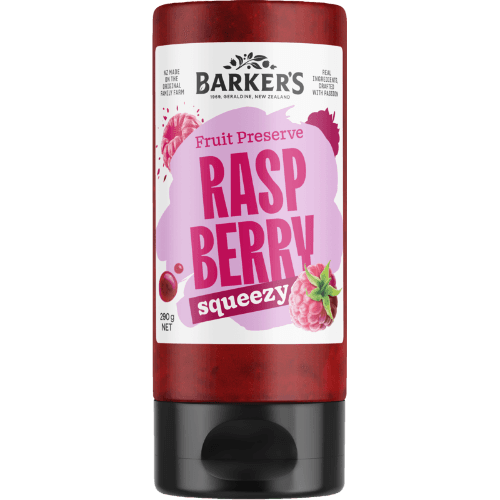 Barker's Raspberry Squeezy Fruit Preserve 290 g