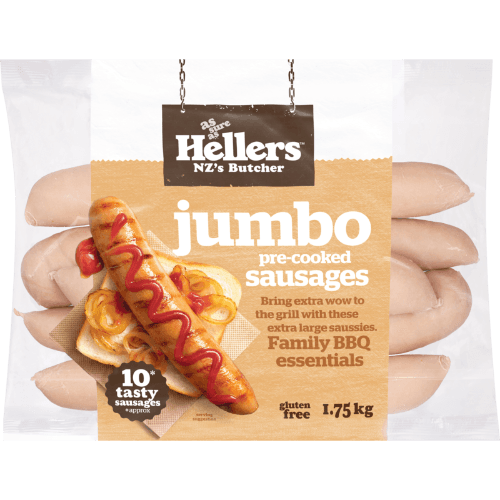 Hellers Jumbo Pre-Cooked Sausages