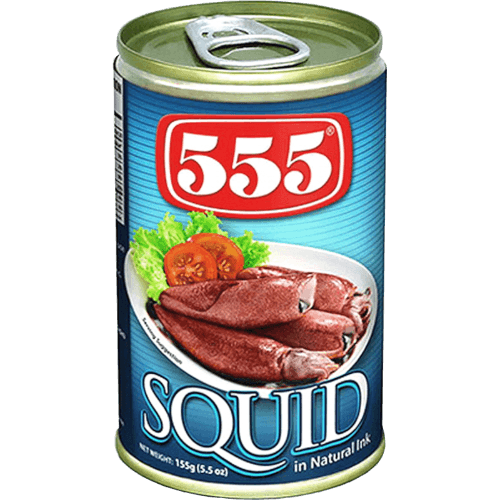 555 Squid In Natural Ink Canned