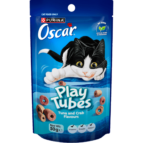 Purina Oscar Play Tubes Tuna and Crab Flavours Cat Treats