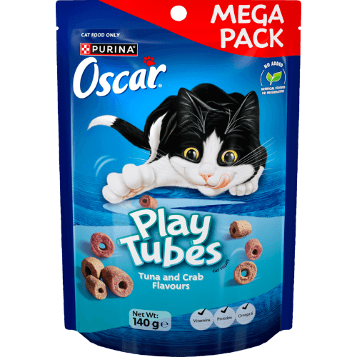 Purina Oscar Play Tubes Tuna and Crab Flavours Cat Treats