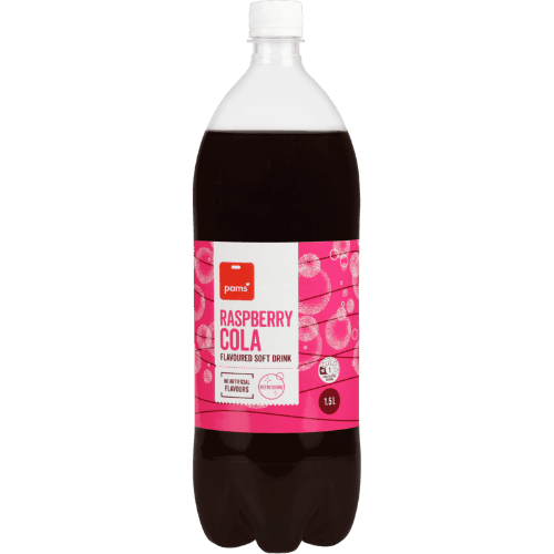 Pams Raspberry Cola Flavoured Soft Drink