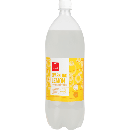 Pams Sparkling Lemon Flavoured Soft Drink
