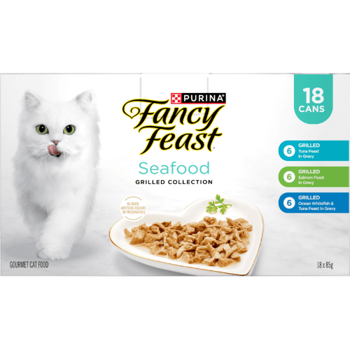 Purina Fancy Feast Seafood Grilled Collection Variety Pack Wet Cat Food