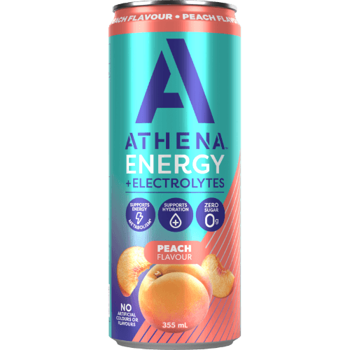 Athena Peach Flavour Energy + Electrolytes Energy Drink