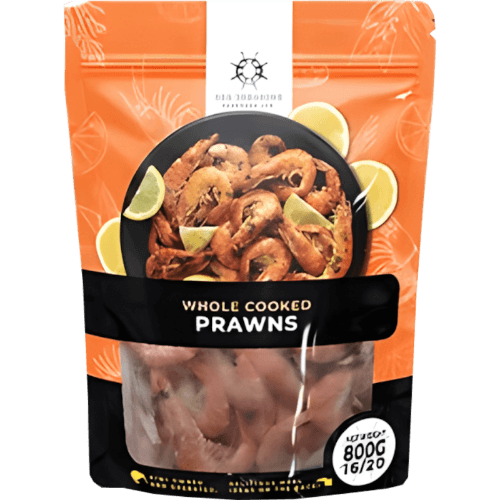 Sea Treasure Seafoods Whole Cooked 16/20 Prawns