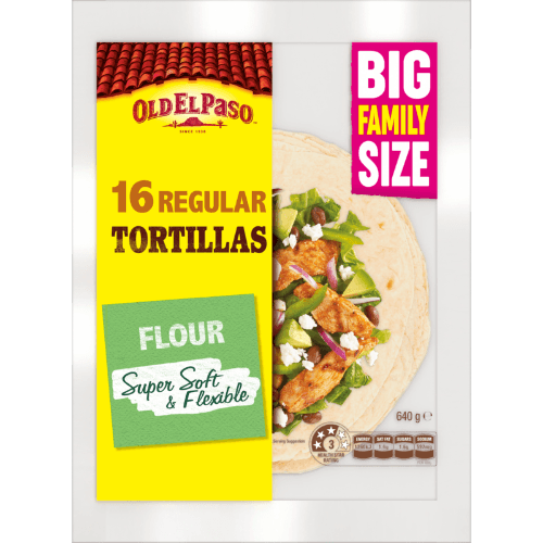 Old El Paso Flour Tortilla Regular Family Size