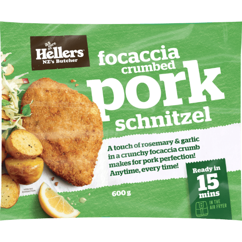 Hellers Focaccia Crumbed Pork Schnitzel