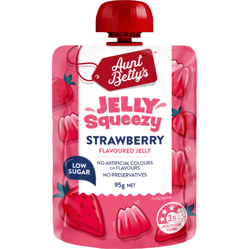 Aunt Betty's Strawberry Flavoured Jelly Squeezy 95 g