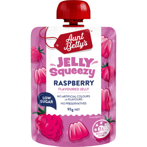 Aunt Betty's Raspberry Flavoured Jelly Squeezy 95 g