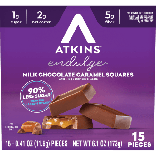 Atkins Endulge Low Carb Milk Chocolate Caramel Squares