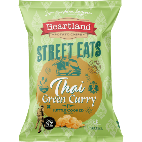 Heartland Street Eats Kettle Cooked Thai Green Curry Potato Chips