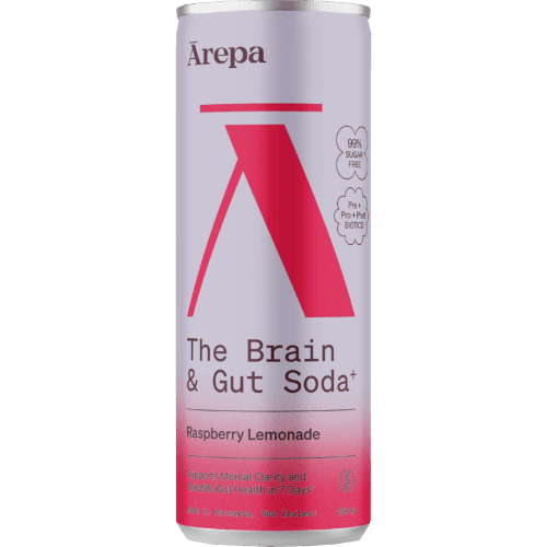 Arepa The Brain X Gut Raspberry & Lemonade Soda
