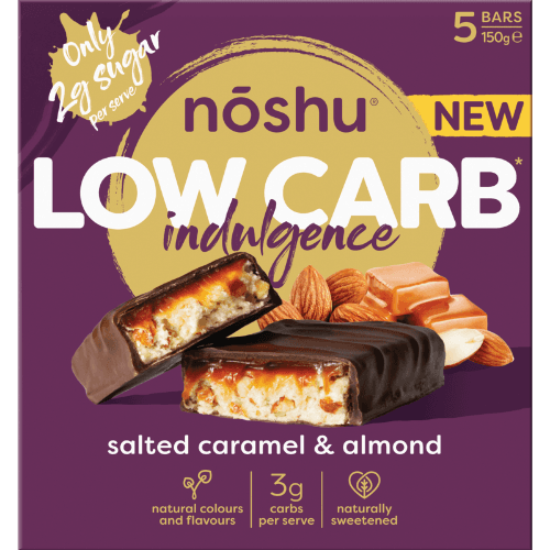 Noshu Salted Caramel Almond Indulgence Bars