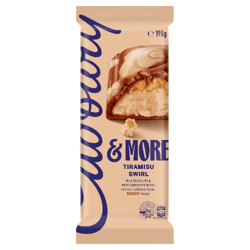Cadbury & More Tiramisu Swirl Chocolate Block