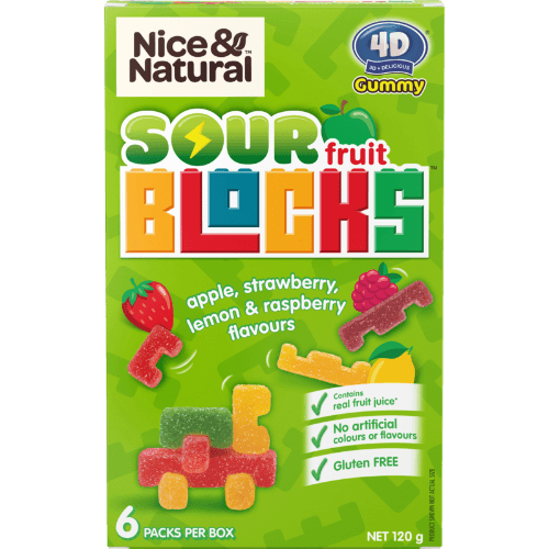 Nice & Natural Sour Fruit Blocks Fruit Snacks