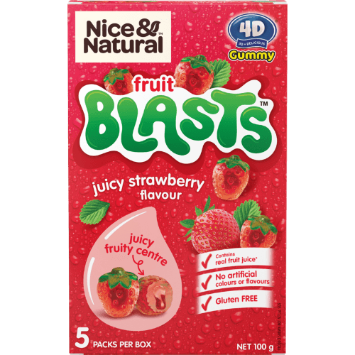 Nice & Natural Fruit Blasts Juicy Strawberry Fruit Snacks