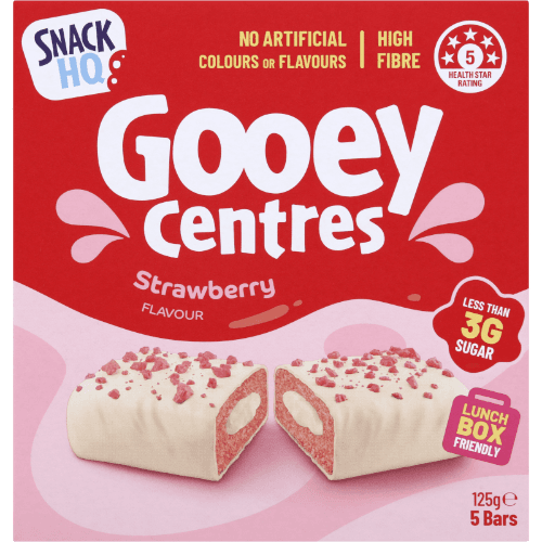 Snack HQ Gooey Centres Strawberry Flavour Snack Bars