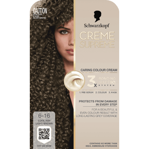 Schwarzkopf Creme Supreme Cool Ash Light Brown 6-16 Hair Colour