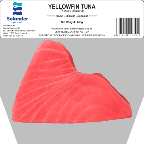 Solander Yellowfin Tuna Steaks Skinless Boneless