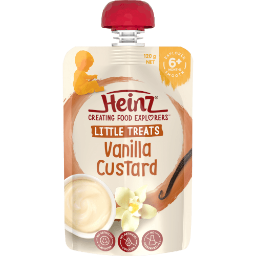 Heinz Little Treats Vanilla Custard Pouch 6+ Months Smooth