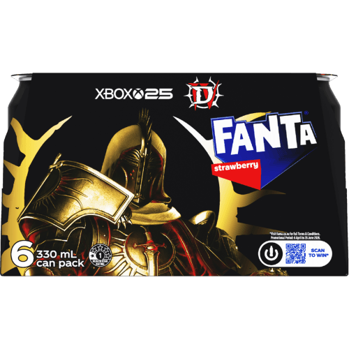 Fanta Strawberry Soft Drink Cans