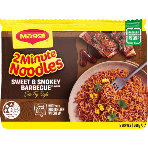 Maggi 2-Minute Sweet & Smokey Barbecue Noodles Multipack